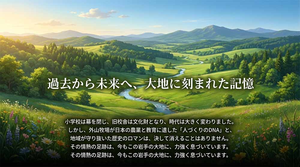 外山牧場と教育 スライド