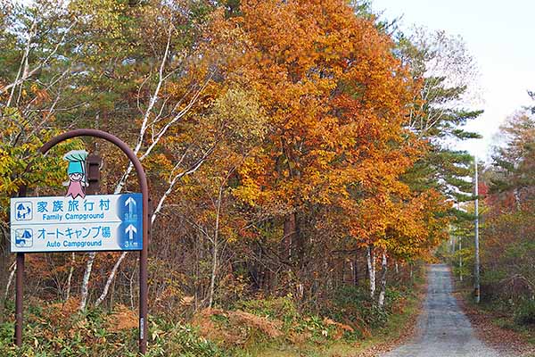 家族旅行村へ向かう